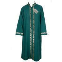 Robe, Yellow Embroidered Robe, Gold Embroidered Robe, Imam Robe - Green