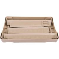 Plastic Modular Sleeper with Extruding Legs, Interlocking - Beige - 2 PC