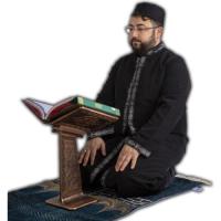 Desk, Plastic Resurrection Chair, Quran Reading Table - Gold Color