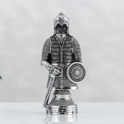 Fetih Zırh Ayetel Kürsi İşlemeli - Gümüş Renk - Ebat : 11 x 21 cm.